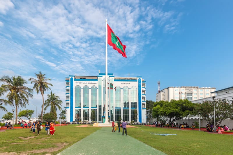 Republic Square in the city of Male, Maldives