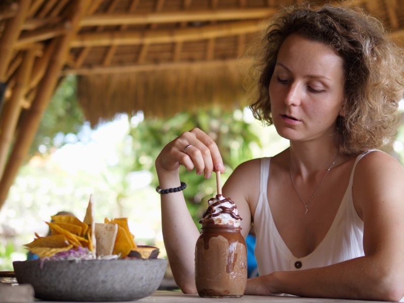 Dining alone in Maldives